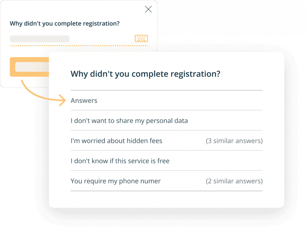 Widget is a part of the Customer Journey Surveys