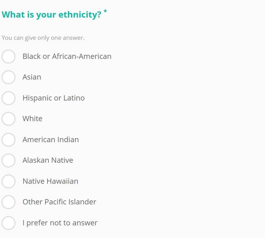 ethnicity question survey